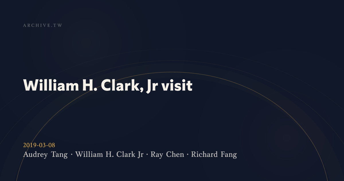 William Rothacker Jr View Section: 2019-03-08 William H. Clark, Jr visit :: SayIt