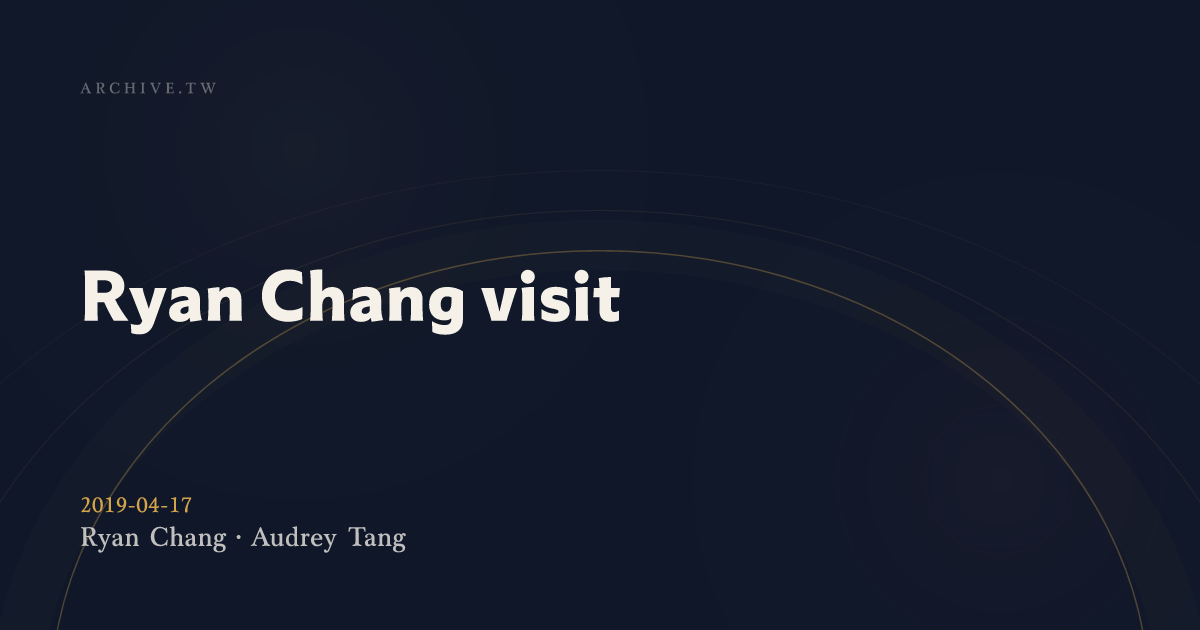 View Section: 2019-04-17 Ryan Chang visit :: SayIt