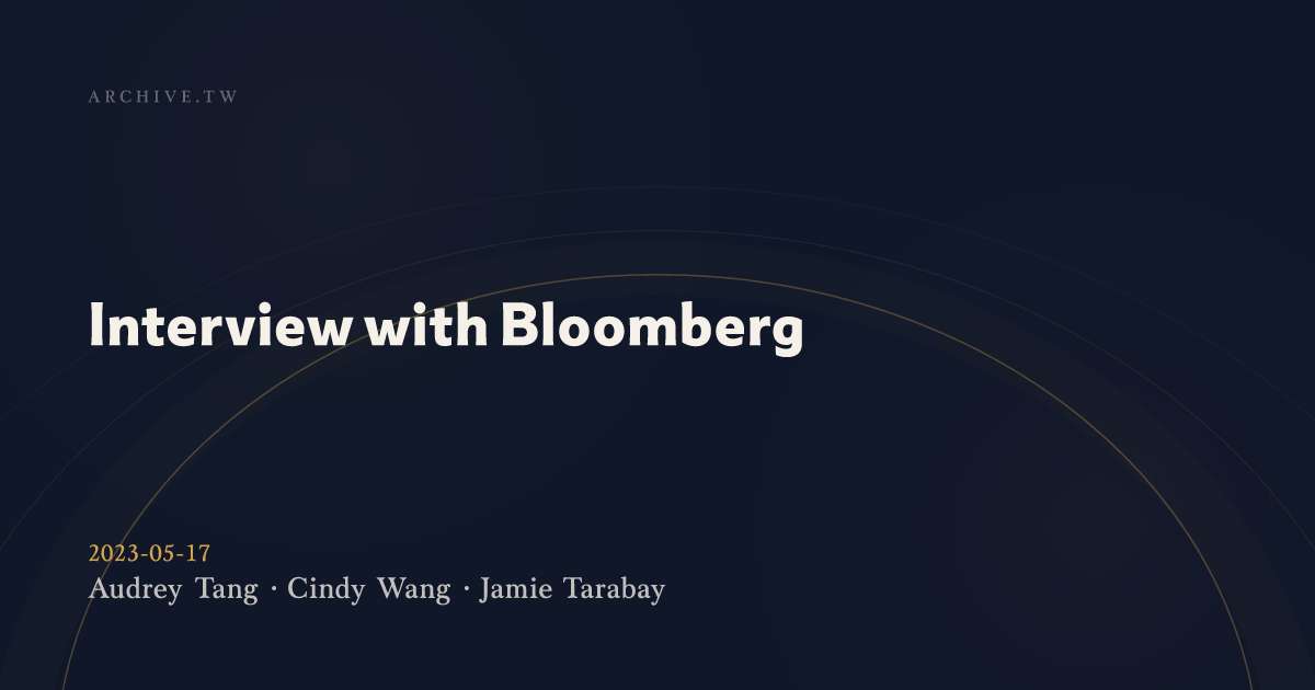 View Section: 2023-05-17 Interview with Bloomberg :: SayIt